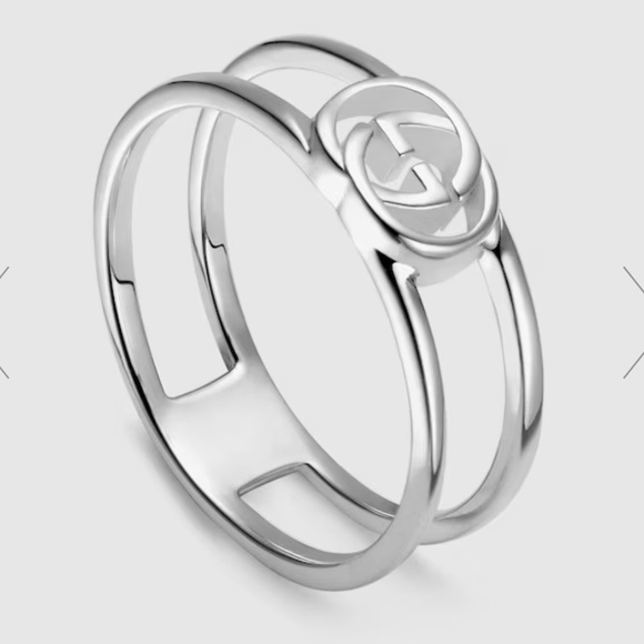 NWB GUCCI INTERLOCKING THIN OPEN BAND - Picture 2 of 16